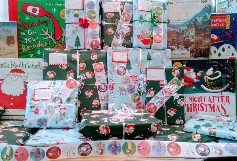 Wrapped up Christmas books